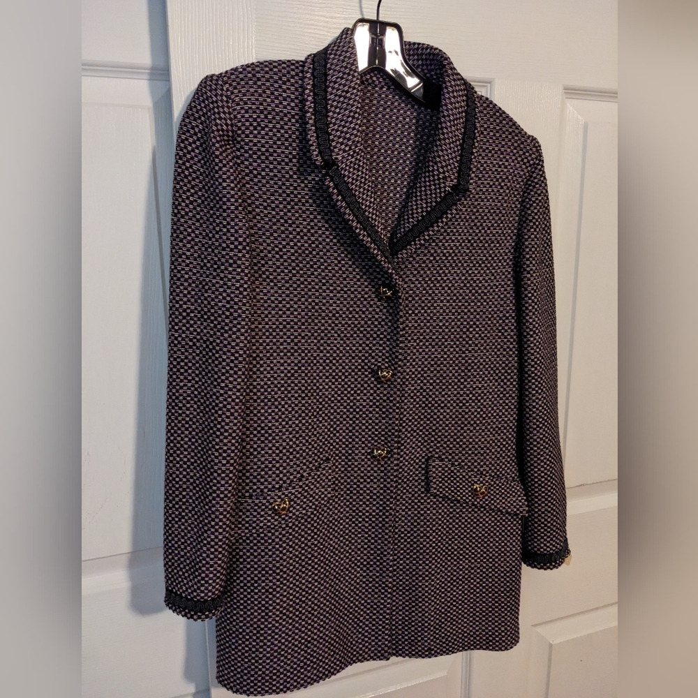 St. John Knits Tweed Blazer, Sz M